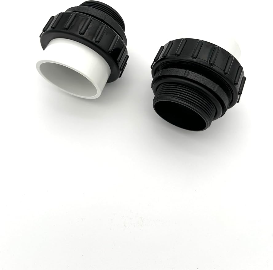 Appaetech | 2-Pack | Hi-Temp 2" PVC Pump Union Set – 2" MIP x 2" Slip Connectors for Pentair WhisperFlo & IntelliFlo Pumps | Heavy-Duty High-Temperature Resistant Pool Plumbing Fittings