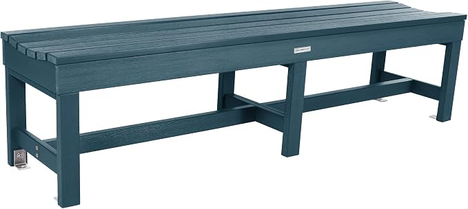 Sequoia ProfessionalCommercial Grade Weldon Backless Picnic Bench, 6ft, Nantucket Blue