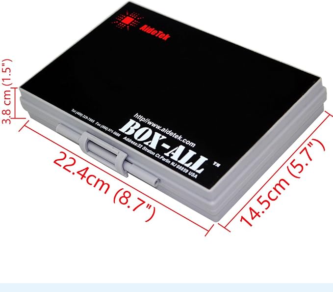 AideTek Box-all Enclosure for Surface Mount Components 1206 0805 0603 0402 0201 Size+ 198 White Labels 144 Compartments with Lid Hold up to 300pcs 1206 Resistor Capacitor