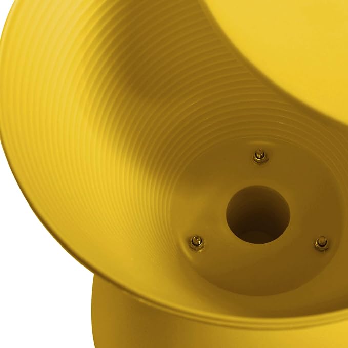 LeisureMod Modern Hourglass Yellow Side Table - ABS Shell Drum End Table with Storage for Indoor & Outdoor Use