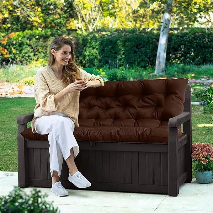 Swing Cushion Replacement Outdoor Porch Waterproof Bench Cushion 2-3 Seater Washable Bench Replacement Cushions for Outdoor Patio Porch Swing Cushions