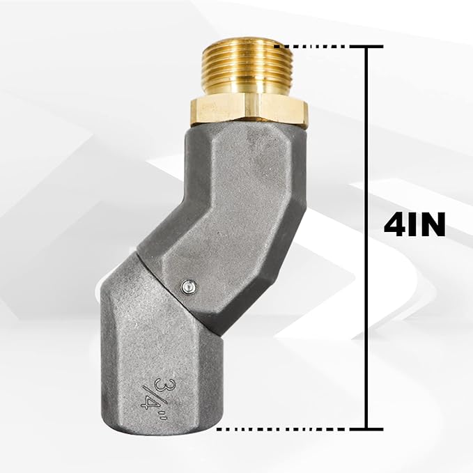 (3/4" NPT, 1PCS) Fuel Hose Swivel 360 Rotating Connector for Fuel Transfer Pump Fuel Nozzle Multi Plane Fuel Plane Swivel