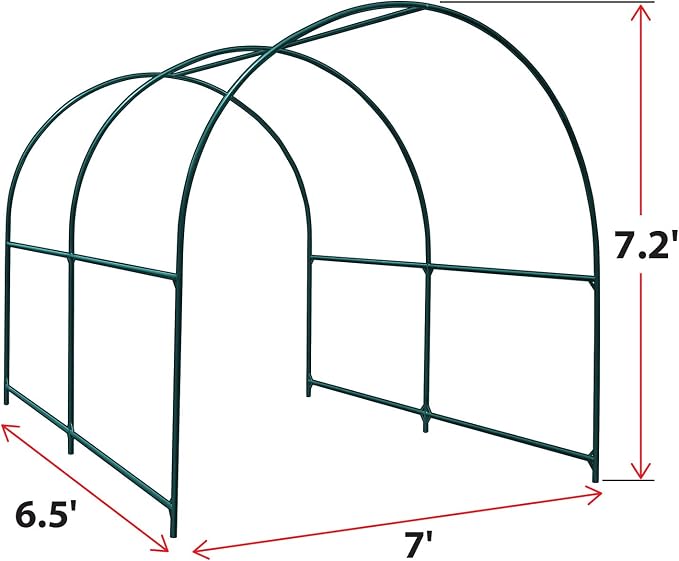 Steel Garden Arch Metal Garden Arch Multi-Size Climbing Plants Arch Arbor (6.5'x 7' x 7.2')