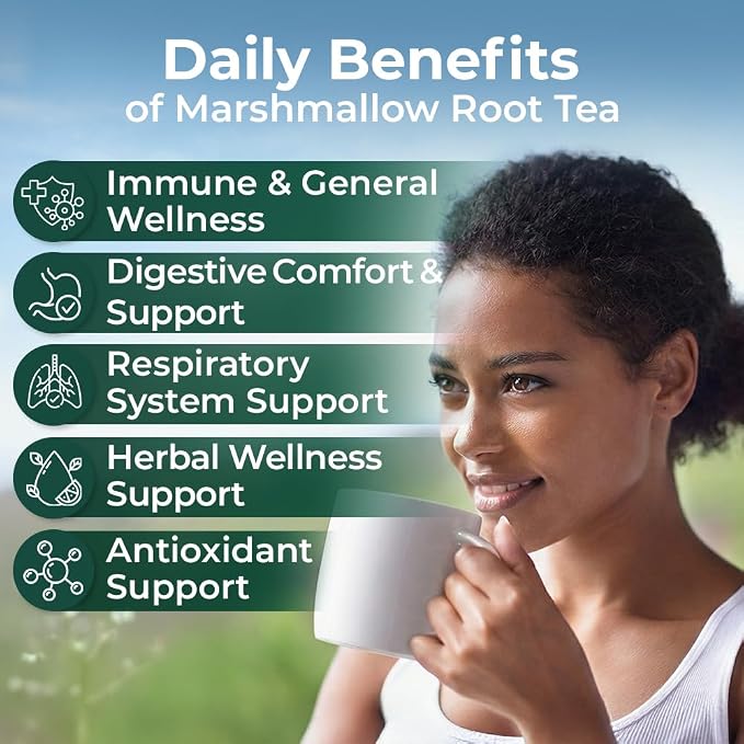 4 oz. Dried Marshmallow Root Tea Marshmallow Root Herb Herbal Tea (Althaea Officinalis) - 113g Herb Raíz De Malvavisco