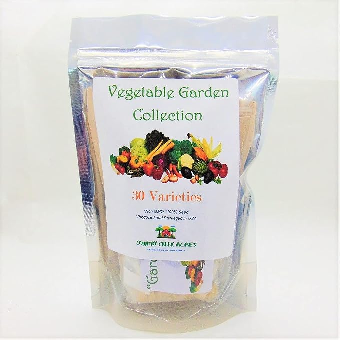 Garden Vegetable Lovers Seed Collection - 30 of Our Most Tasty Vegetable Seeds - Non-GMO - Country Creek LLC