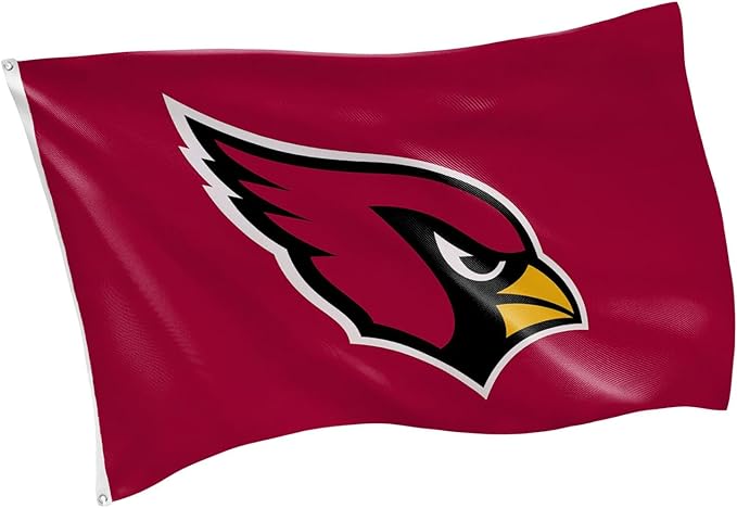 NFL Arizona Cardinals 3 x 5 Outdoor Durable House Flag with Grommets | Sport Team Flag & Banner | Indoor Wall Decor Flag for Room | Works with Flag Poles for Outside House