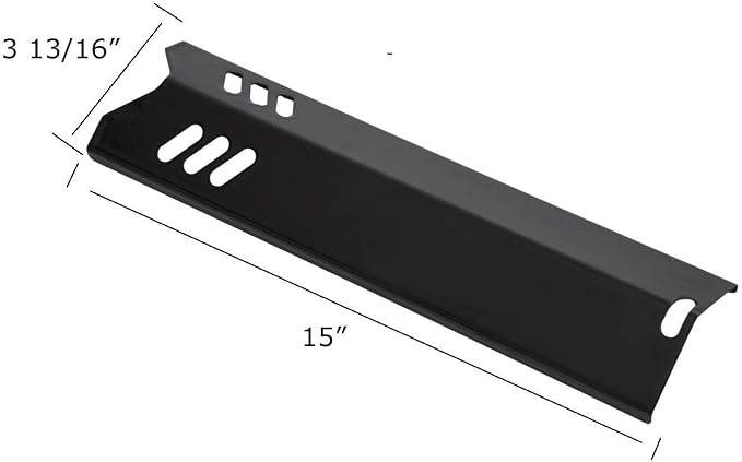 GasSaf 15 inch Heat Plate Replacement for Backyard GBC1460W, GBC1461W, Dyna-glo DGF510SBP, DGF510SSP, Uniflame GBC1059WB, BHG and Others, Porcelain Steel Heat Shield Tent(15" x 3 13/16")(5-Pack)
