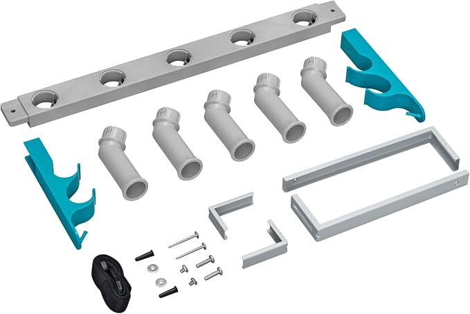 Bestway Storage for pool accessories: landing nets, brushes, vacuum cleaners, etc. Attachment hooks or screws