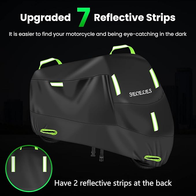 SECELES Moped Cover All-Weather Motorcycle Cover for Navi Monkey 125 Kawasaki Z125 pro TNT Moped Accessories (L: 74" x 37" x 43")