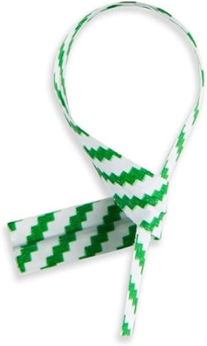 Weststone 2000pcs Plastic/Paper Coated Green Stripe 7" x 1/4"(6mm) Twist Ties - Won't Rip or Pull Off