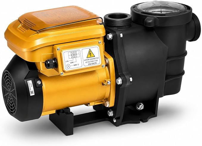 XtremepowerUS 1.5HP High Flow Variable Speed Pool Pump Intelligent Control Panel Swimming Pool Pump Inground with 2" Inch Fitting Adapter Slip-On Set, 230V