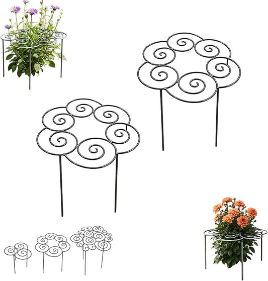 2026 Metal Plant Support Ring,Extra Large Peony Supports for Outdoor Plants,Perfect for Peonies Cages,Hydrangea Support Flower Cages,Grow-Through Plant Supports,A Garden Must-Have (2pcs*Medium)