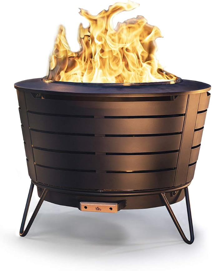 TIKI Brand Smokeless 24.75 in. Patio Fire Pit + TIKI Brand Fire Starter (20 Packs)