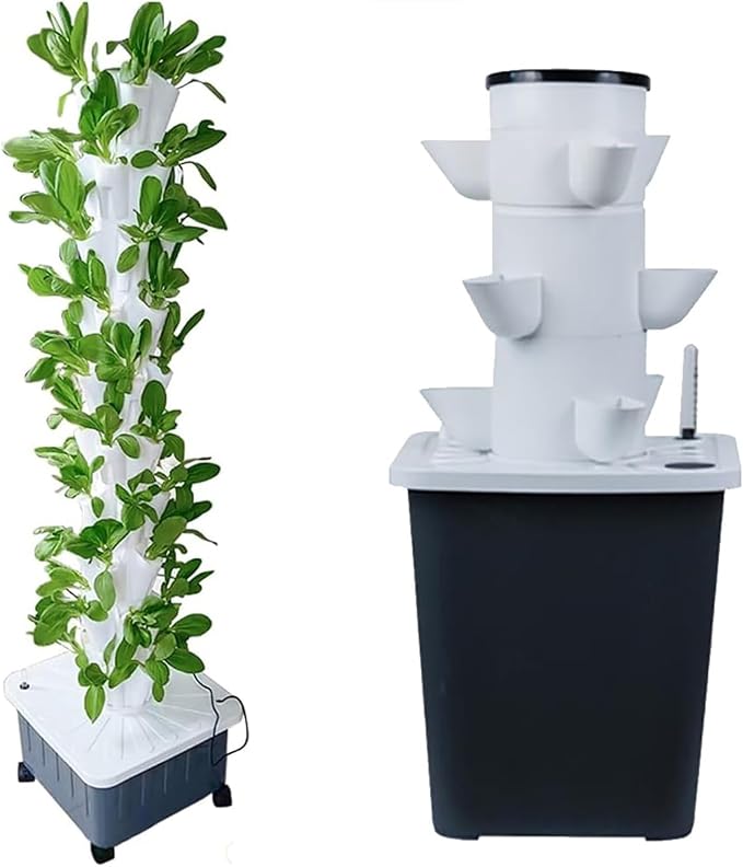 DIY Balcony Hydroponic Growing System Detachable PP Colonization Cups Home Garden Farm Greenhouse Vertical Tower Planters (Color : 15holes)