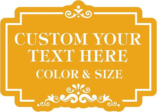 Custom Sign Outdoor Metal - Personalized Sign for Outside House,Deliver Delivers,Road,Pool,Yard,Garden,Porch,Backyard,Business,Fade Resistant Highly Visible 10 x 7 inch