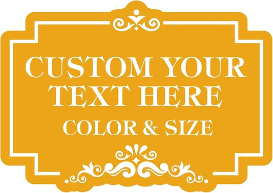 Custom Sign Outdoor Metal - Personalized Sign for Outside House,Deliver Delivers,Road,Pool,Yard,Garden,Porch,Backyard,Business,Fade Resistant Highly Visible 12 x 8 inch
