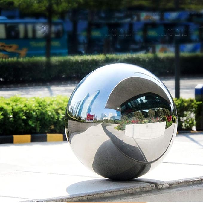 Stainless Steel Gazing Ball, Mirror Polished Hollow Ball Reflective Garden Sphere, Floating Pond Balls Seamless Gazing Globe for Home Garden Ornament Decorations (10CM X 2PCS)