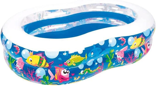 Sun Club AVENLI Figure 8 Pool - Large Pool Fun Sea Animals for Children from 6 Years, 175 x 109 cm, Blue, L, JL-211806