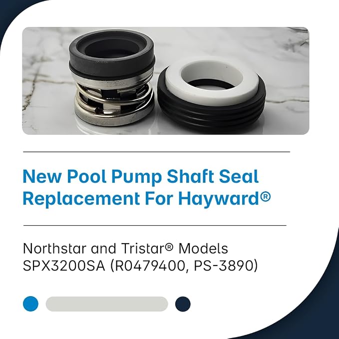 New Pool Pump Shaft Seal Replacement for Hayward(R)* Tristar and Northstar SPX3200SA R0479400 PS-3890 - Swimming Pool Pump Accessories - Repair Parts for Pool Pump