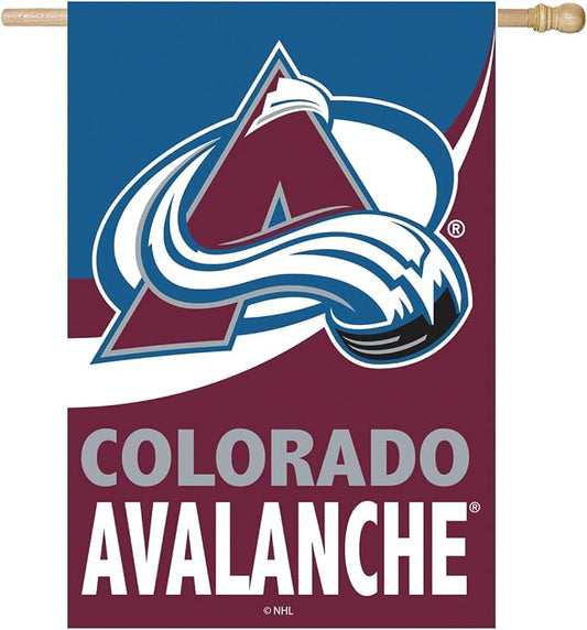 Team Sports America NHL Colorado Avalanche House Flag, 28 x 44, Double Sided Garden Flags for Outside, Outdoor Flags & Banners for Gardens Patio, Indoor Wall Decor Flag for Room