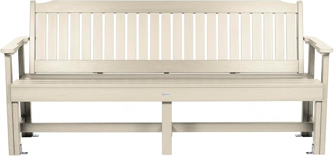 Sequoia Professional CM-BENSQ62-WAE Commercial Grade Exeter 6 Foot Garden Bench, Whitewash