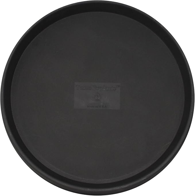 Tusco Products TR18BK Round Tray Planter Saucer, 18", Black