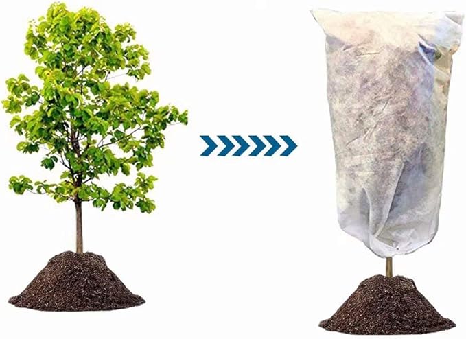 Agfabric Plant Cover Warm Worth Frost Blanket 0.9oz 120"x120" Shrub Jacket,Rectangle Plant Cover for Season Extension&Frost Protection,White