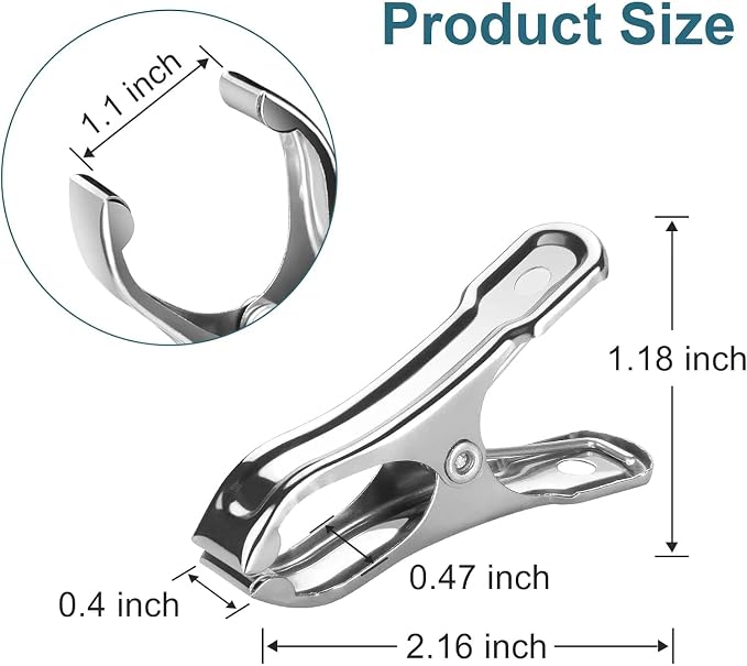 120 Pcs Garden Clips, Greenhouse Clamps, Stainless Steel Greenhouse Clips for Netting, Heavy Duty Row Cover Clips with a Strong Grip for Shade Cloth or Plant Cover on Gardening Hoops