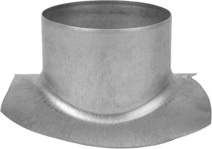 Repa Market Round 90 Degree Splitter for 8” Duct - 4" Outlet Branch Connector - Galvanized Steel Saddle Takeoff, Heavy Duty Supply/Exhaust Air Ventilation Duct Work Collar, Range Hood Duct Adapter