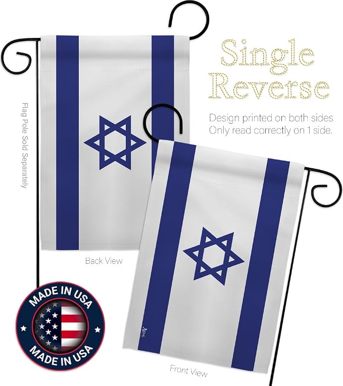 Israel Flag Bandera de Israeli American Flag for Outside Banner Pack Lawn Garden Outdoor Wall Poster Door Grave Cemetery Tapestry Grandma Gifts Cemetery Decor Jewish Decorations Made in USA
