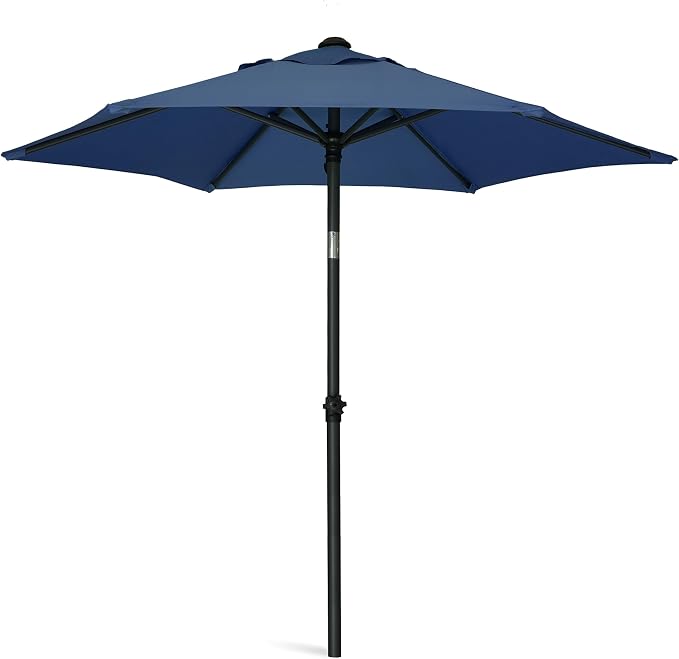 AMMSUN 6ft Patio Umbrella Outdoor Table Umbrellas with Push Button Tilt, UPF50+ Premium Steel Pole and Ribs for Deck, Lawn, Garden, Backyard & Pool