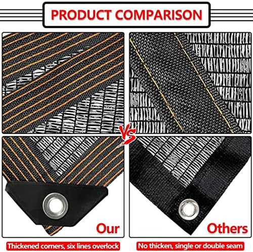 Shade Cloth for Plants Greenhouse, 40-50% Sunblock Shade Sails -for Outdoor Garden Pergola Patio Lawn Plant Pool Sun Shade Cloths for Kennel Chicken Coop Easier to Hang Shade Net Cover - Image 6