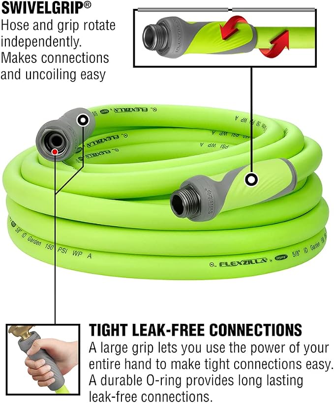 Flexzilla Garden Hoses with SwivelGrip - 25 ft. and 50 ft.