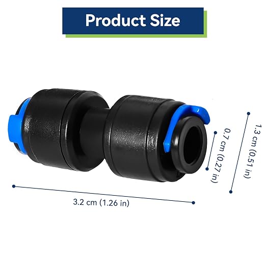 20 Pack 1/4" Drip Universal Straights Fitting Connectors,Quick Connect Universal Drip Irrigation Tubing Coupling Valve,Connector Locking Fitting for Sprinkler or System Parts & Connectors