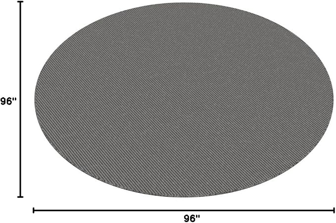 Nourison Home Positano Charcoal 8' x Round Area Rug - Easy Clean, Non Shedding, Bed Room, Living Room, Dining Room, Kitchen (8' x Round)