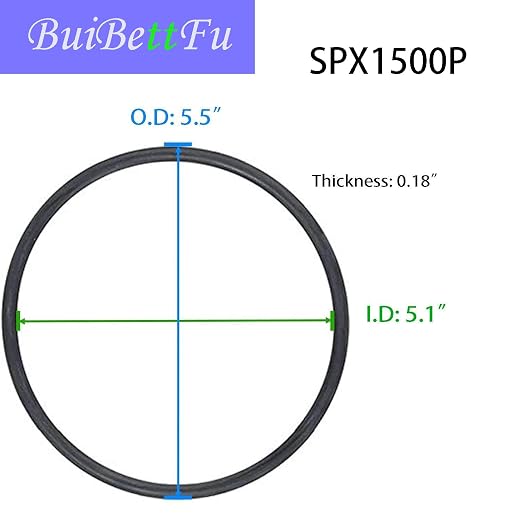 SPX1500P Pool Pump Lid Strainer Cover O-Ring for Select Hayward Pumps Fits Power-flo 1500, LX, 1700 Series (2/Pack), Black