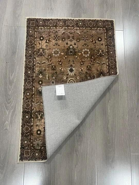 Tangsoo Brown 2x3 Washable Rugs for Entryway, Non Slip Small Area Rug | Farmhouse Accent Rug, Vintage Brown Indoor Door Rug Mat, Oriental Soft Low Pile Throw Rugs for Entrance Entry Kitchen Bedroom