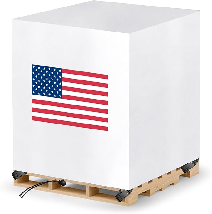 Pallet Cover Tarp Waterproof, Pallets Covers Heavy Duty Waterproof bulk Pallet Covers 48 x 42 x 48'' Outdoor Tarps Bulk Box Cover 48 x 42 x 48'' Custom White Fits Wood Patio Furniture