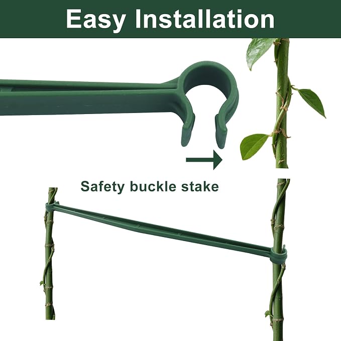 Jiozermi 60 Pcs Stake Arms for Tomato Cage, Plastic Tomato Cage Connectors 11.8" Expandable Trellis Connectors for Tomatoes Stakes Climbing Plants Vegetables Tomato Cage Attach 11mm Diameter
