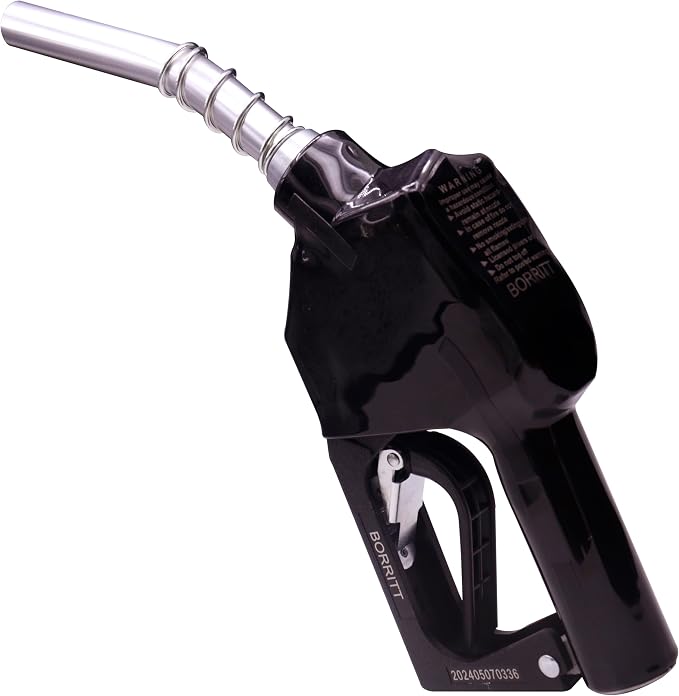 Black 3/4'' inch NPT Automatic Shut-Off Fuel Nozzle Fuel Refilling Tool Perfect For Gas Stations,Industry,Transportation Used for diesel,gasoline,kerosen(13/16"Spout Max Flow Rate 16 GPM)