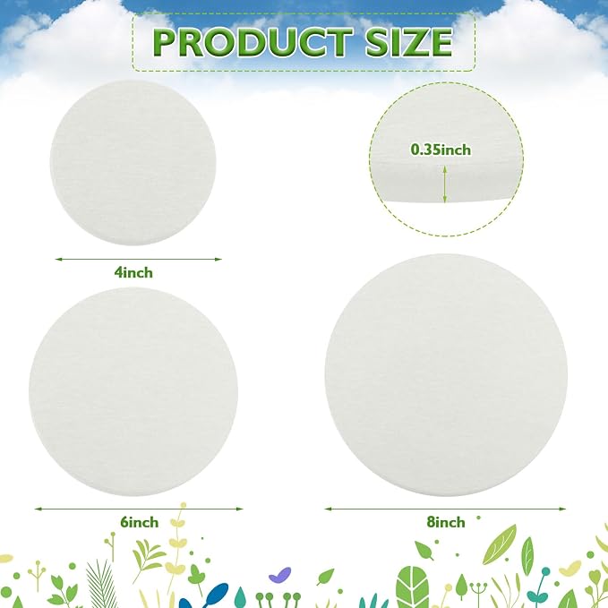 12Pack Diatomaceous Earth Coaster 4/6/8inch Diatomite Plant Saucer Stone Plant Sourcer Instant Dry Water Absorbent Diatomite Tray Water Absorbent Plant Coasters Absorbent Pad Diatomaceous Earth Mat