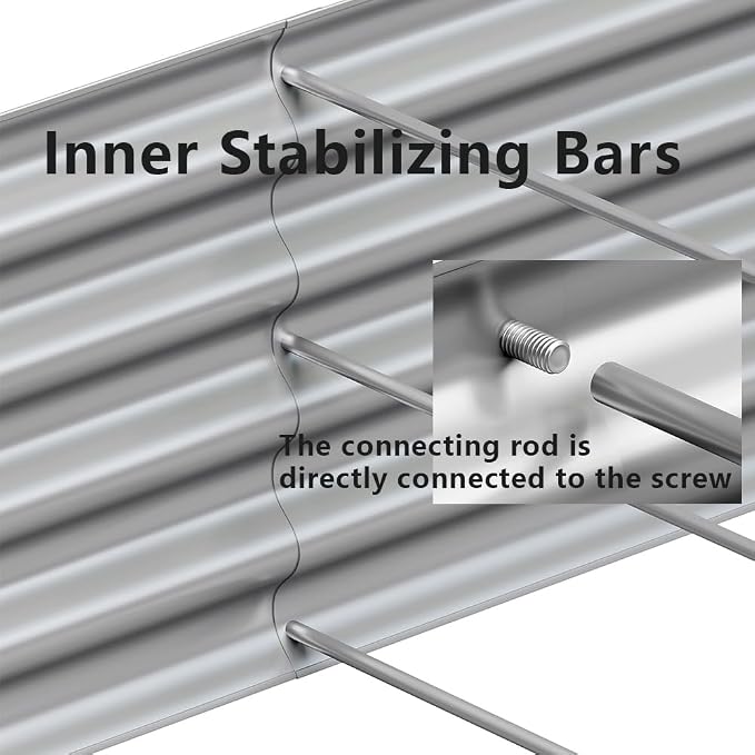 8x2x2FT Galvanized Raised Garden Bed,Galvanized Planter Boxes Outdoor, Large Metal Raised Garden Beds for Vegetables-Silver