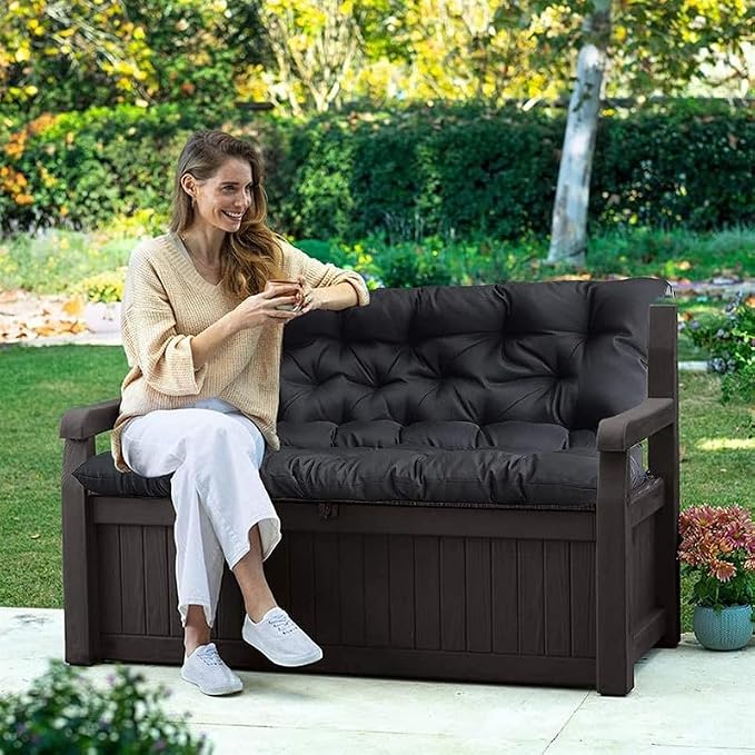 Swing Cushion Replacement Outdoor Porch Waterproof Bench Cushion 2-3 Seater Washable Bench Replacement Cushions for Outdoor Patio Porch Swing Cushions