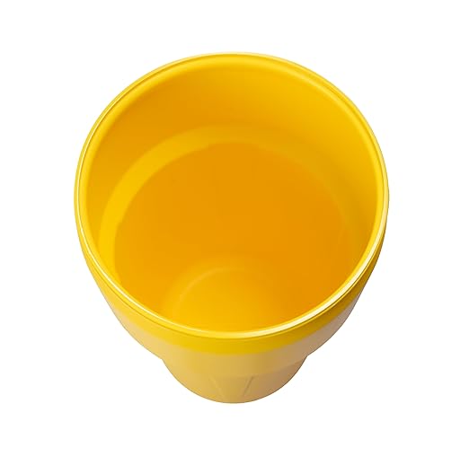 Eagle 20 Gallon Plastic Drum with Lid, Metal Lever-Lock, 30.5"x15.8", Open Head Lab Pack Drum Made of Durable, Lightweight HDPE, Withstands Weather and Chemicals, Made in USA, Yellow, 1623M