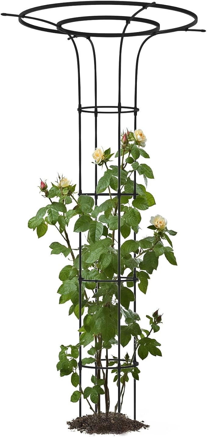 Trellis for Climbing Plants Outdoor - 69"(H), Expandable and Rust-Proof Metal Plant Support, Easy Installation, Garden Trellis for Potted Roses, Vines, Jasmine(1 Pack)