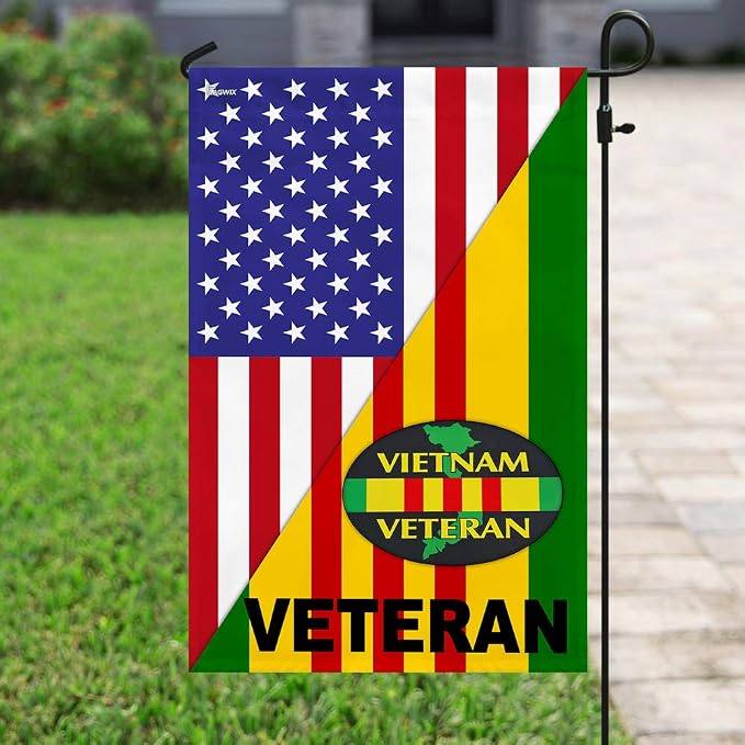 FLAGWIX Vietnam Veteran American Flag – USA Premium Polyester House Flag 30x40 – 4th of July, Veterans Day, Memorial Day, Independence Day Decorations for Home – Decorative Indoor Outdoor Flag