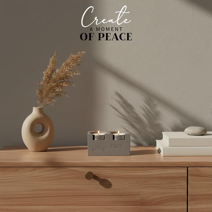Cube Luxury Candle Holder Set – Modern Décor for Living Room & Dining Table Gray