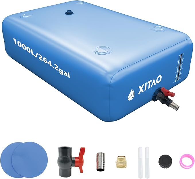 XITAO Water Bladder Storage Containers, Water Tank Foldable Portable Water Storage,Water Storage Bag Containers for RV, Camping, Garden, Irrigation, Drought Resistance, Firefighting