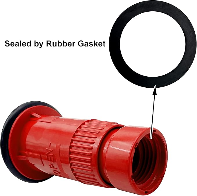 SAFBY Fire Hose Nozzle Thermoplastic Fire Equipment Spray Jet Fog (1" NPSH/NPT)