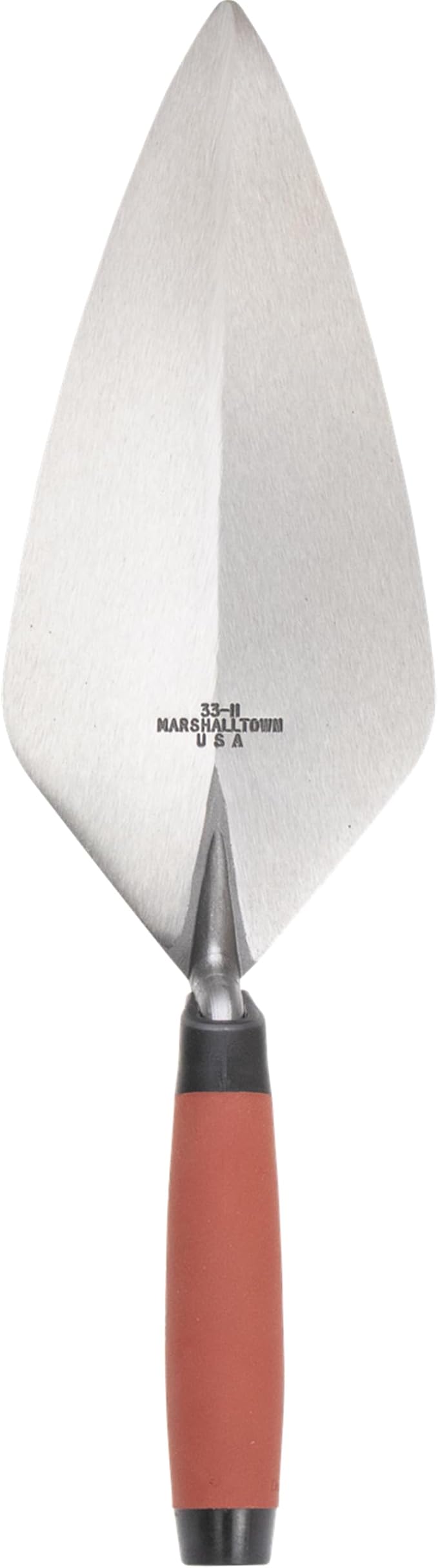 MARSHALLTOWN Brick Trowels, London Style, 11 x 4-7/8 Inch, DuraSoft Handle, Brickwork, Blockwork, Stonework, Masonry, Assembled in USA, 33 11FG
